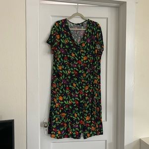 Rainbow floral flowy dress